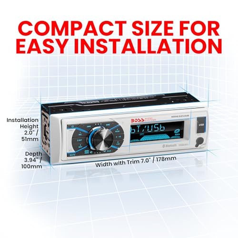 Boss Audio Systems MR632UAB Marine Receiver Weatherproof – Packaging