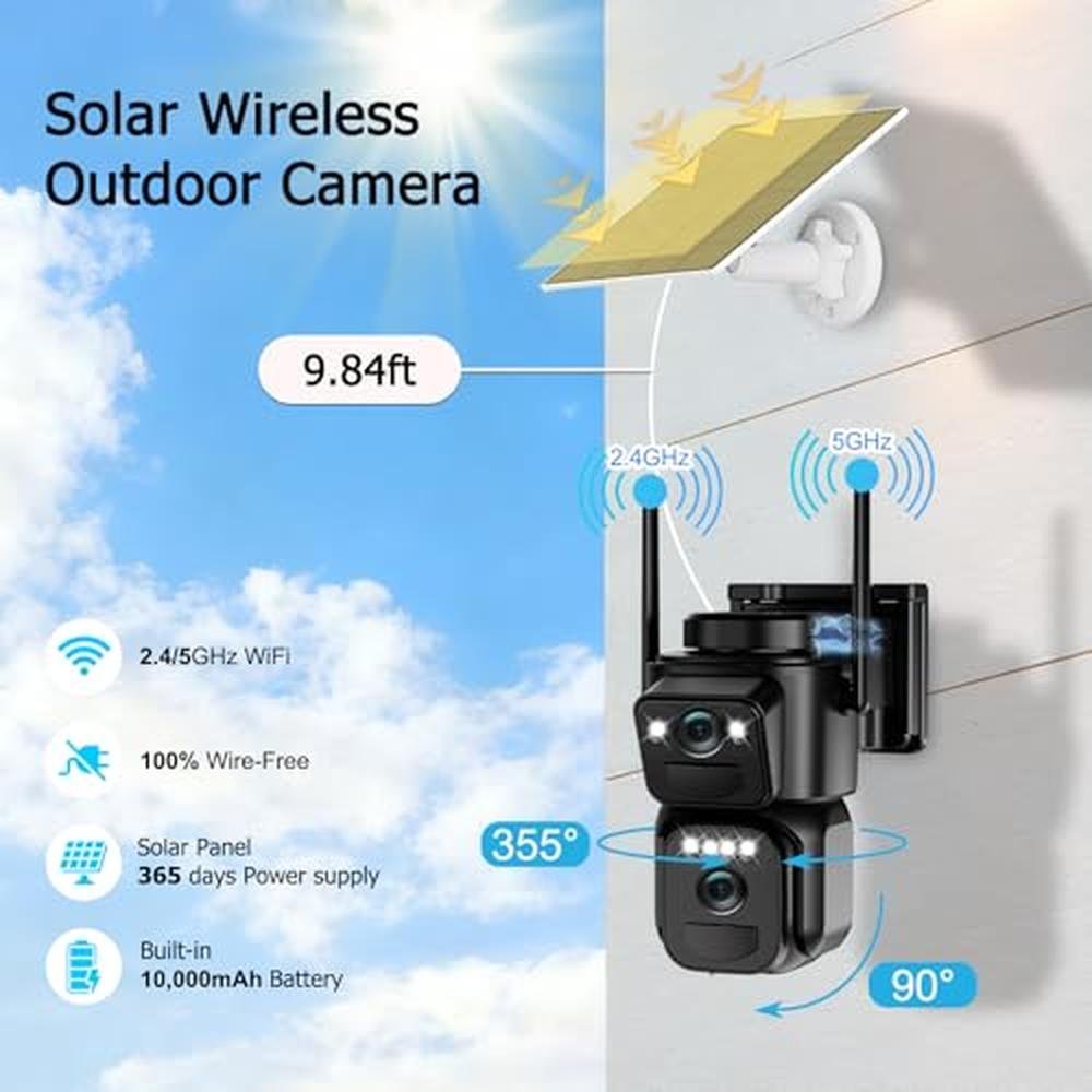 Security Caluxe: Caluxe Dual Lens Solar Security Cameras – Packaging
