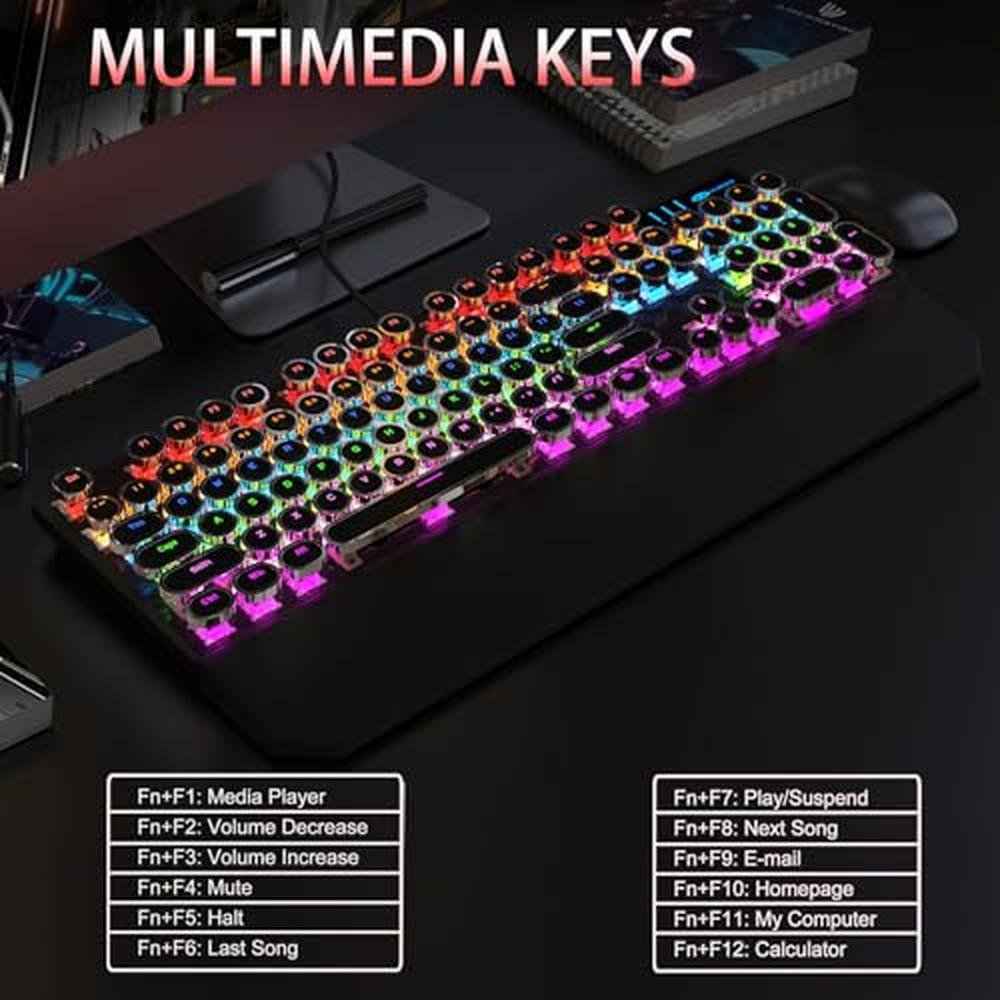 Gaming Keyboard: Camiysn Typewriter Style Mechanical Gaming – Packaging