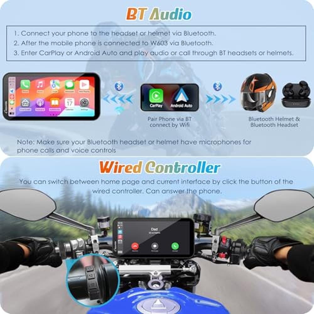 Carplay Carpuride: Carpuride W603 Motorcycle Carplay Screen – Packaging