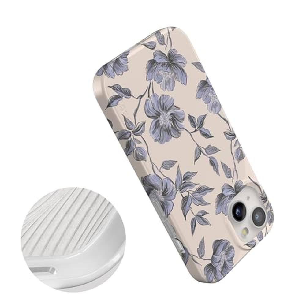 Casely iPhone 15 Case: Ink & Iris Vintage Floral Design – Packaging