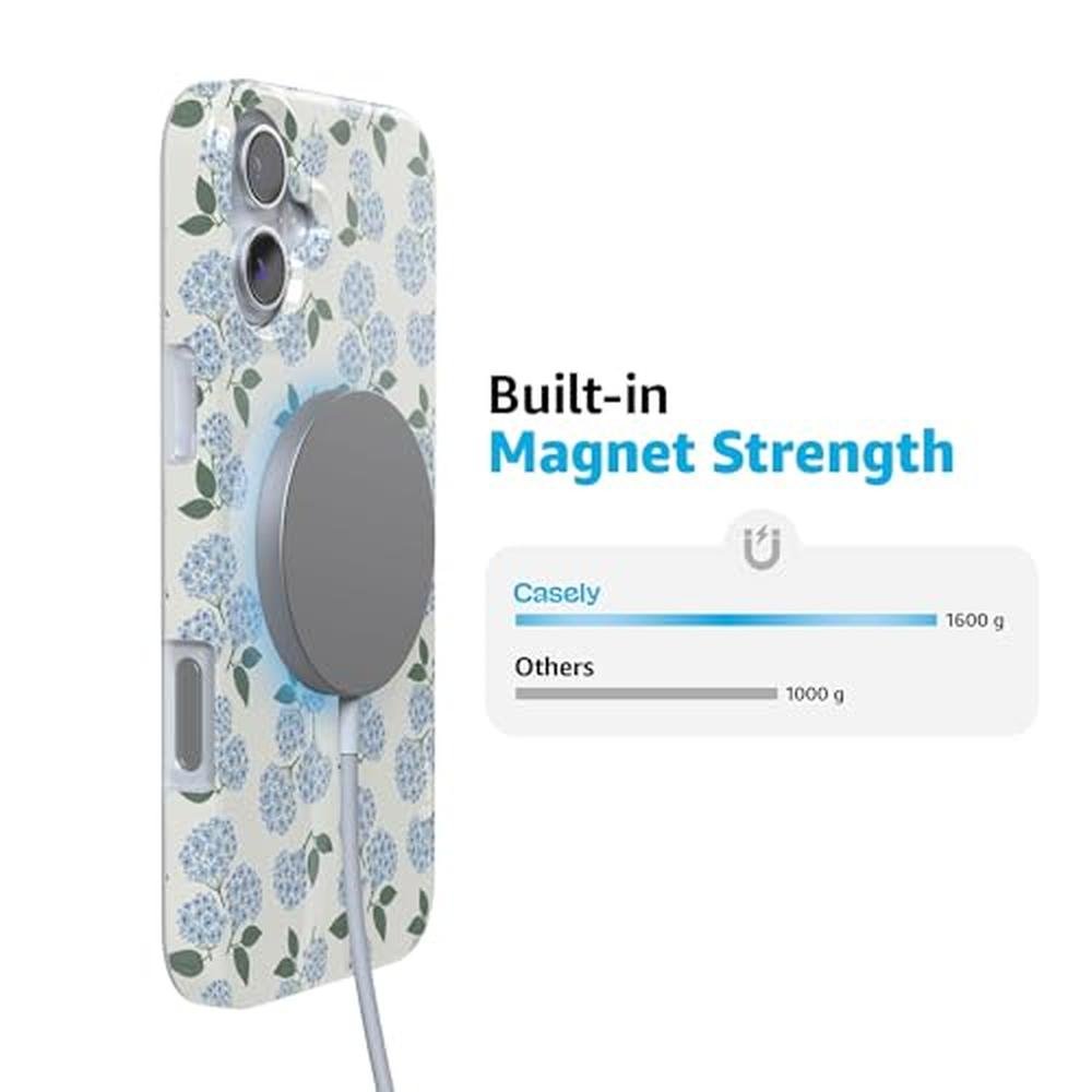 Casely iPhone 16 Case: Blue Hydrangea Nantucket Cottage – Packaging