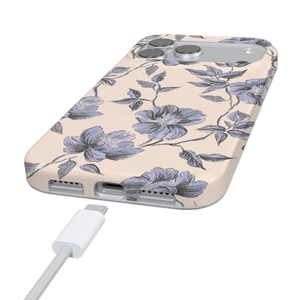 Casely iPhone 17 Pro Case: Ink & Iris Vintage Floral Design – Packaging
