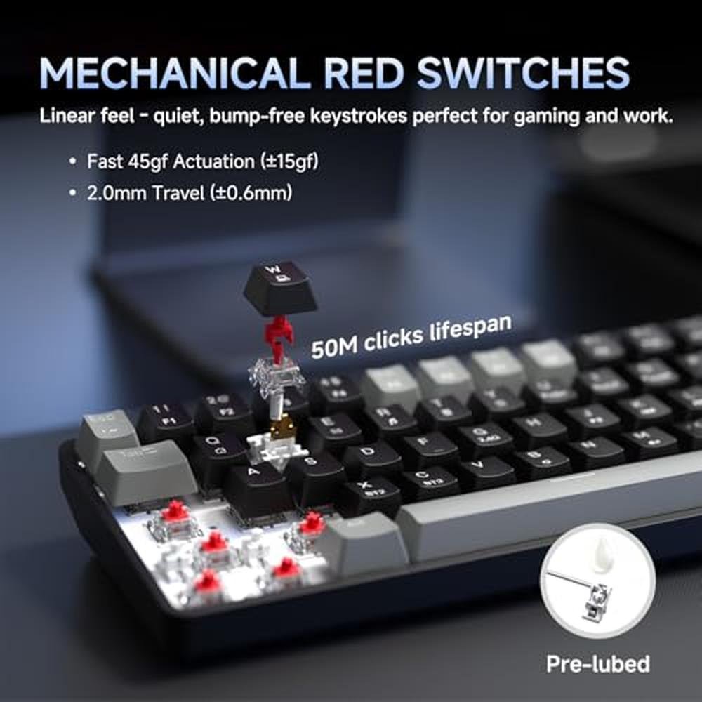 Keyboard Dierya DK68 60% Wireless Mechanical Gaming Keyboard – Packaging