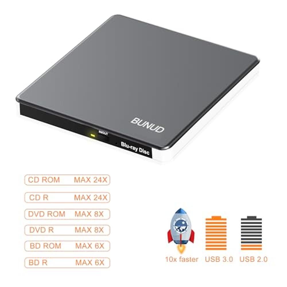 Blu Ray CD DVD Drive: External USB 3.0 Type C Blu Ray – Packaging