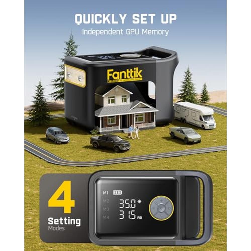 Portable Tire Inflator: Fanttik X9 Ultra 3-in-1 Air Pump – Packaging