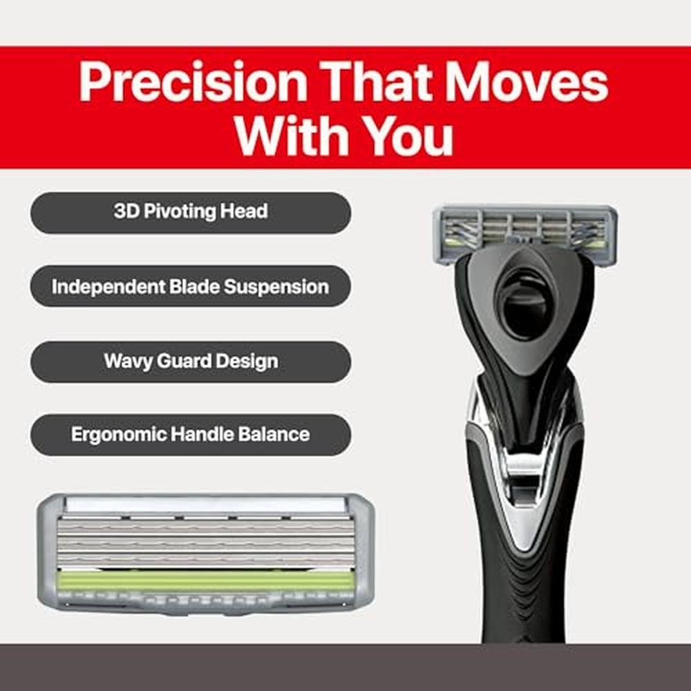 Shaving Razor: Feather F3 Pivoting Head Shaving Razor with – Packaging