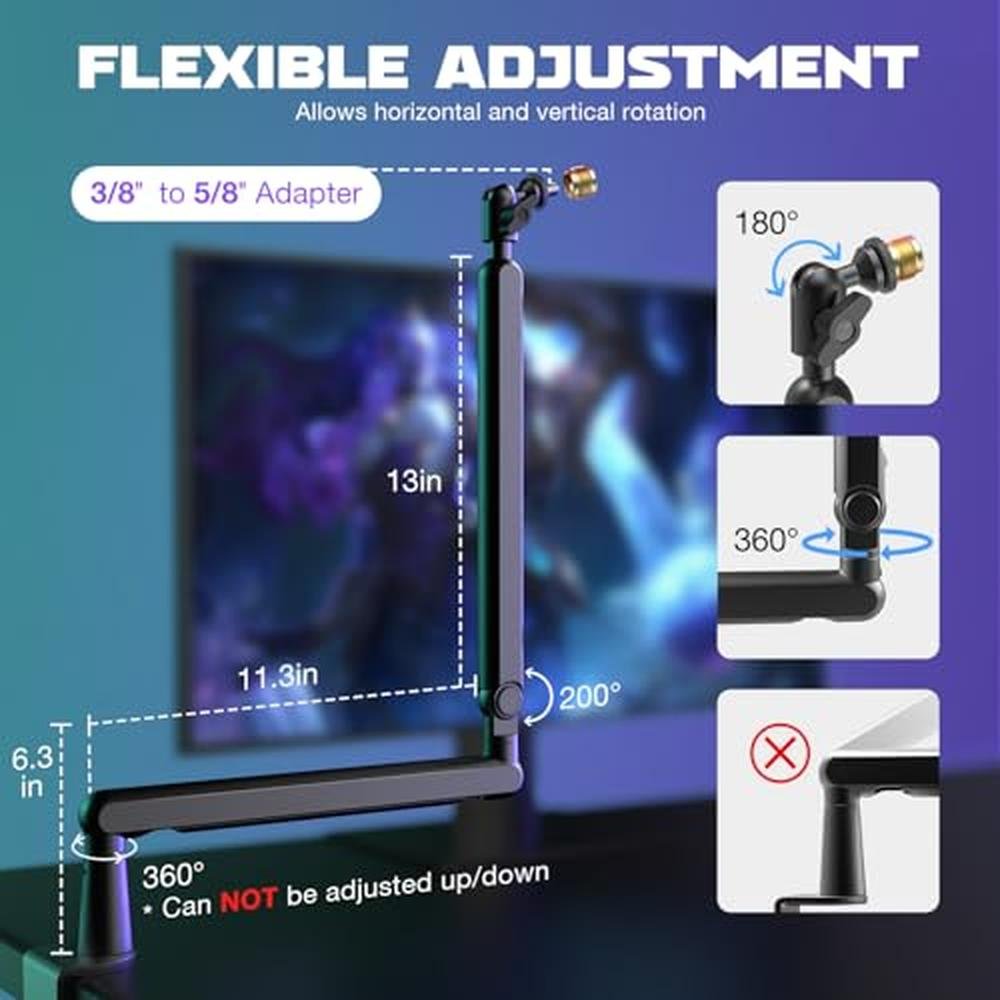 Microphone Arm: Fifine Boom Arm Low Profile Adjustable Stick – Packaging