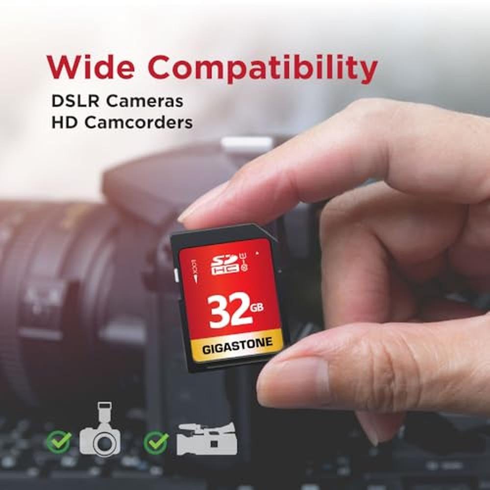 Camera Gigastone: GIGASTONE 32GB SD Card 5-Pack UHS-I U1 – Packaging