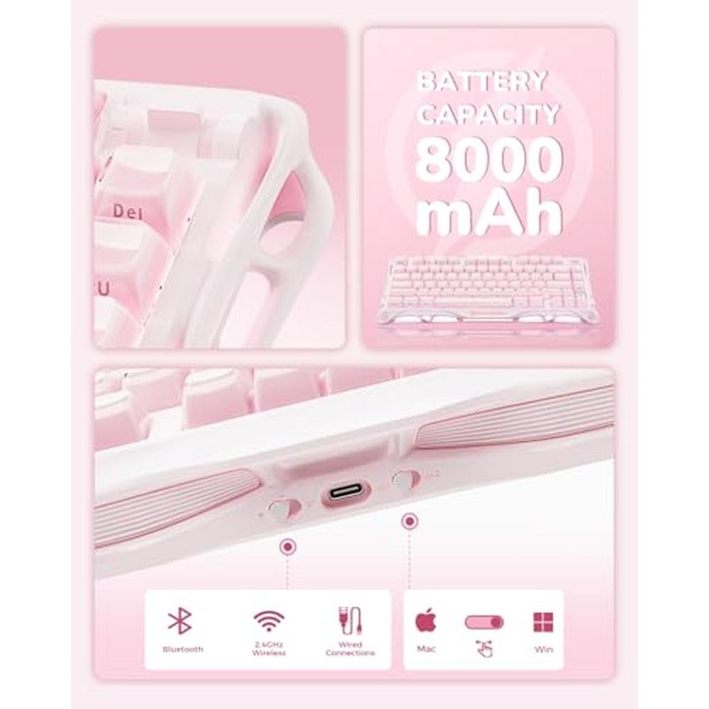 Keyboard Gravastar: GravaStar Mercury K1 75% Pink Wireless – Packaging