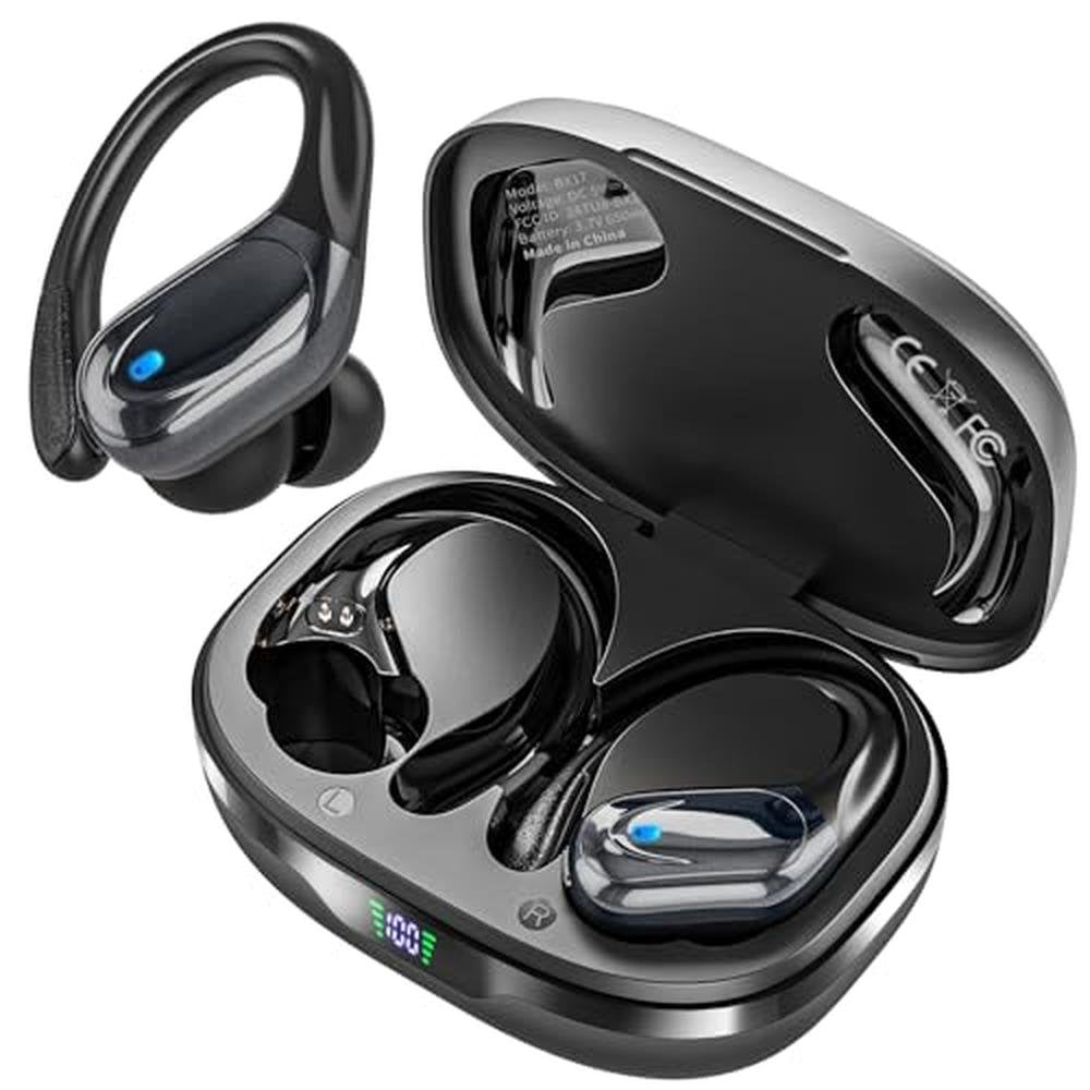 Earbuds LED: HAOYUYAN Wireless Earbuds Bluetooth Headphones – Front View