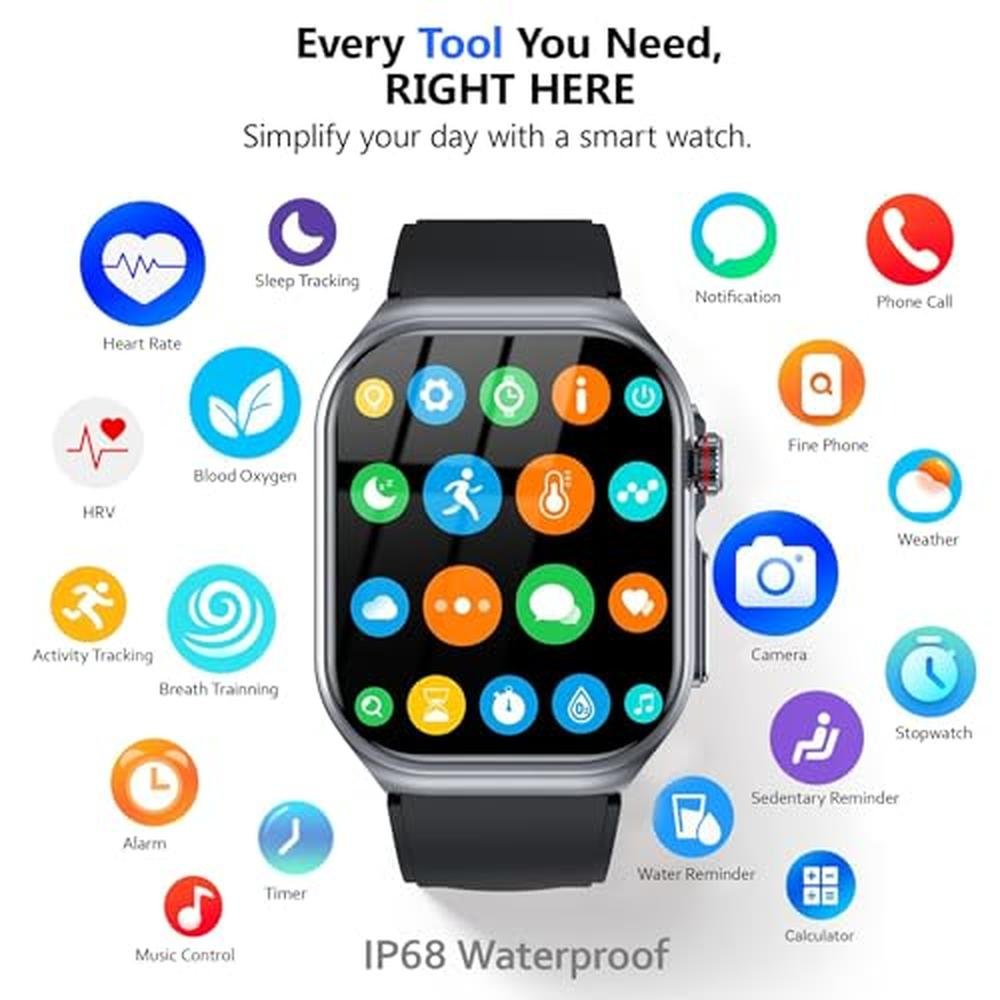 Watch Blood Pressure: Health Smart Watch for Men Women 1.87 – Packaging