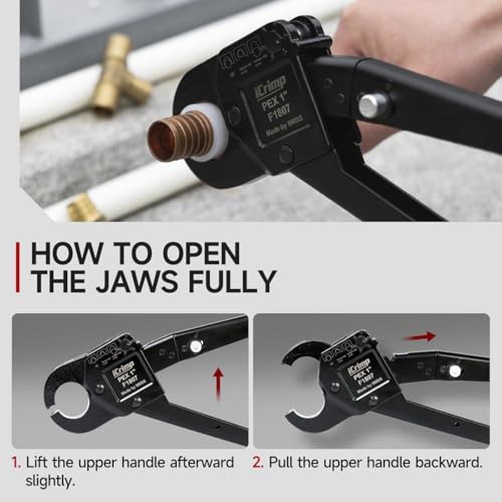 iCrimp Angle Head F1807: Premium PEX Pipe Crimping Tool – Packaging