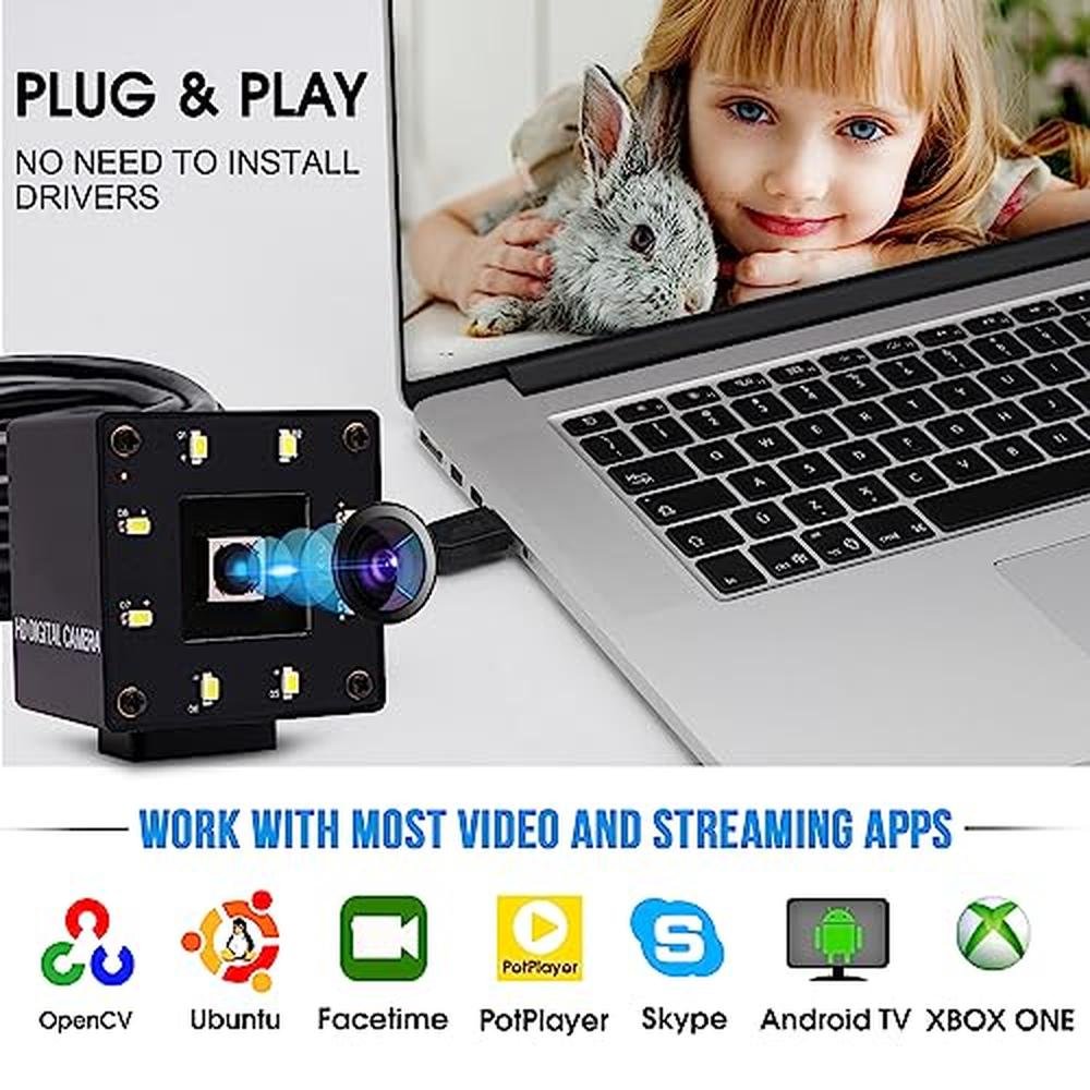 Camera Webcam: IFWATER USB 16MP Autofocus 68Degree Lens – Packaging