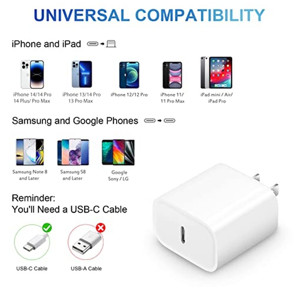 iPhone Charger: 20W Fast Charging Kit for iPhone 14 – Packaging
