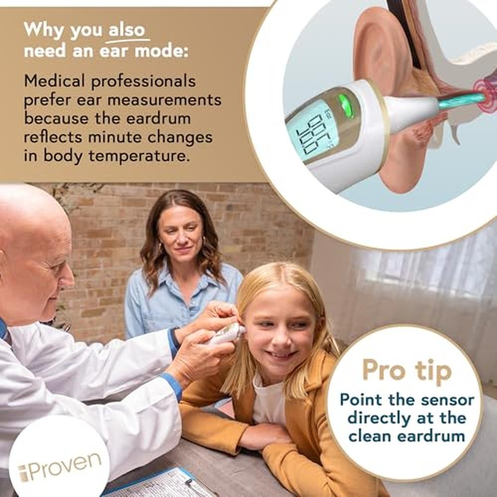 Thermometer Adults: iProvn Pro Series Ear Thermometer with – Packaging