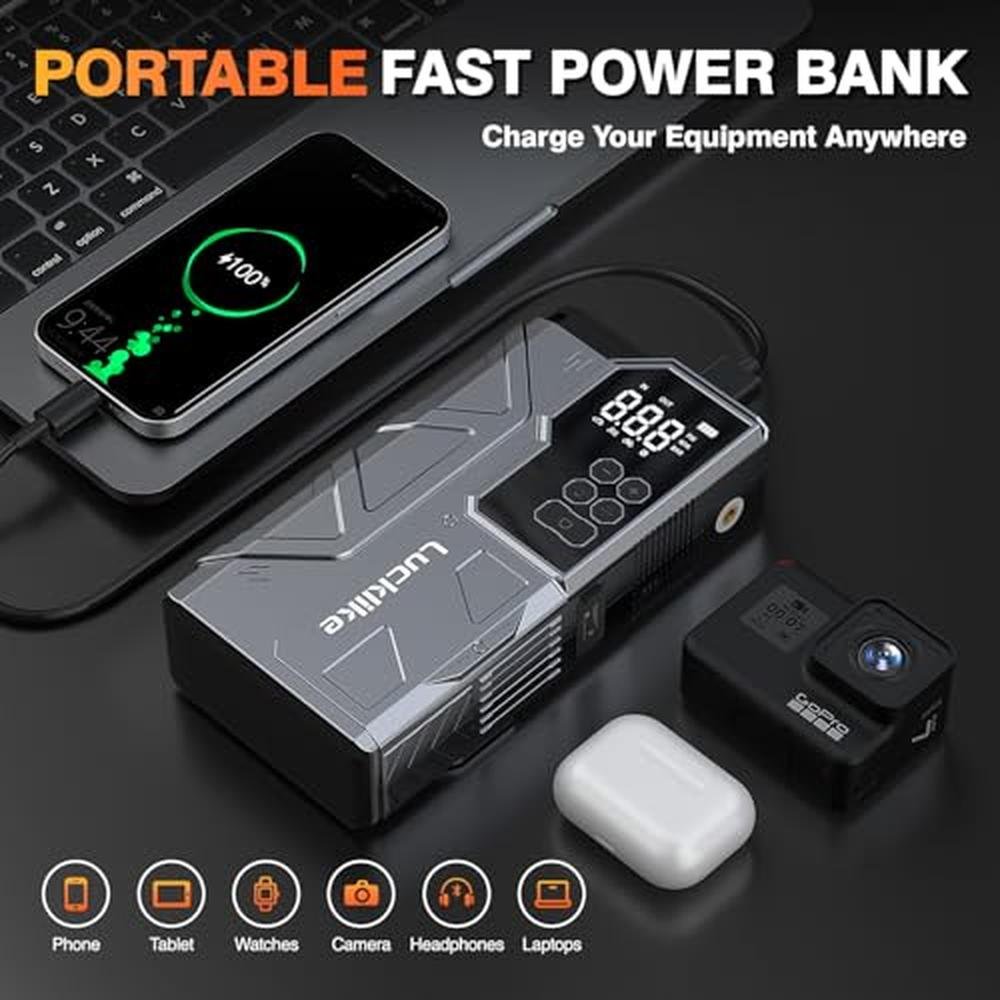 Jump Starter: Lucklike 4000A Portable Car Battery Jumper – Packaging