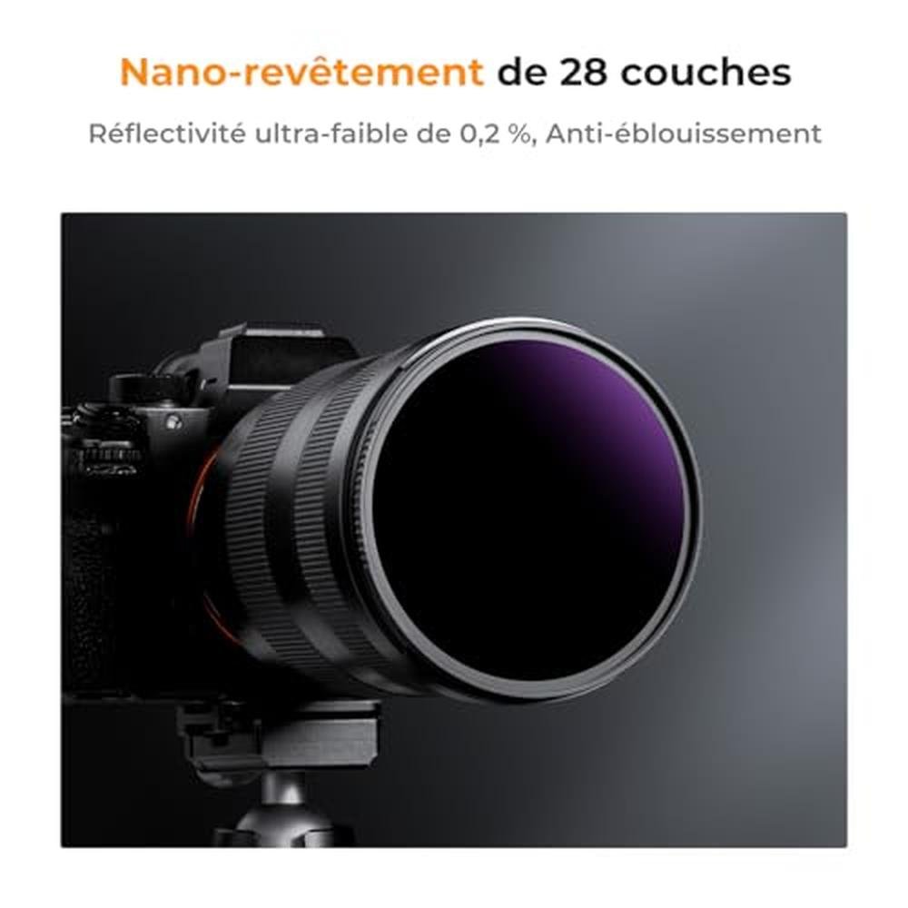 K&F CONCEPT 55mm ND1000000(20 Stops) ND Lens Filter Solar – Packaging