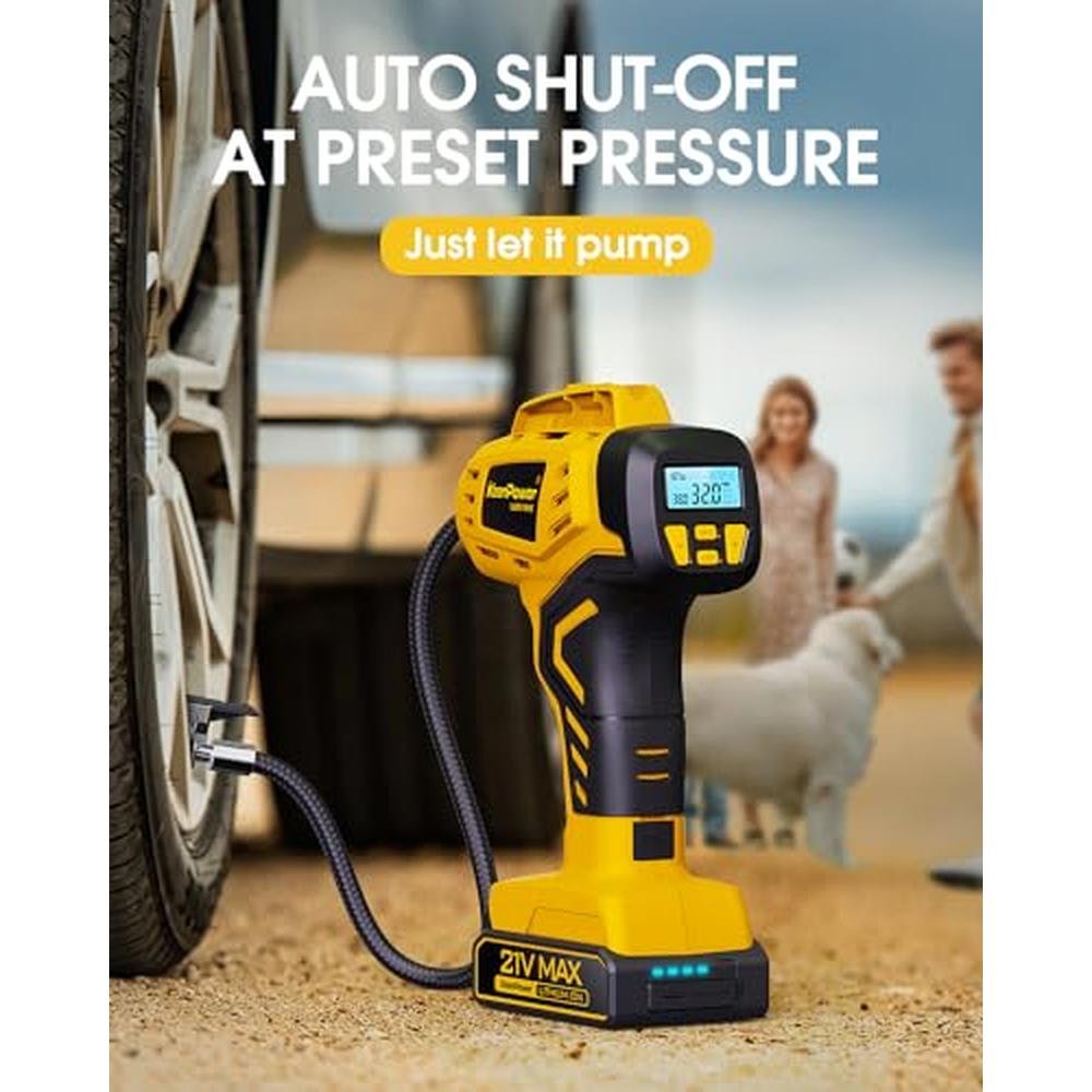 Tire Inflator: KeenPower Portable Air Compressor 21V – Packaging