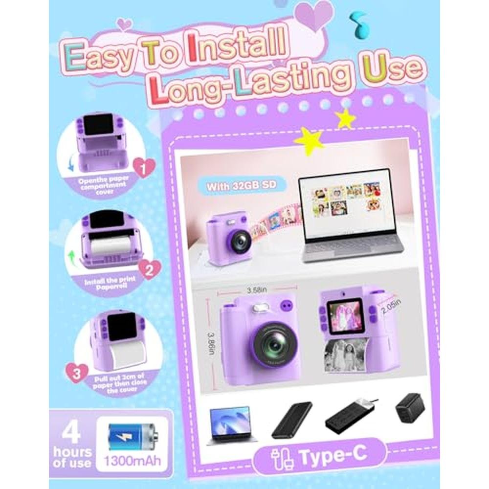 Camera Kids: Instant Print Digital Camera 1080P HD – Packaging