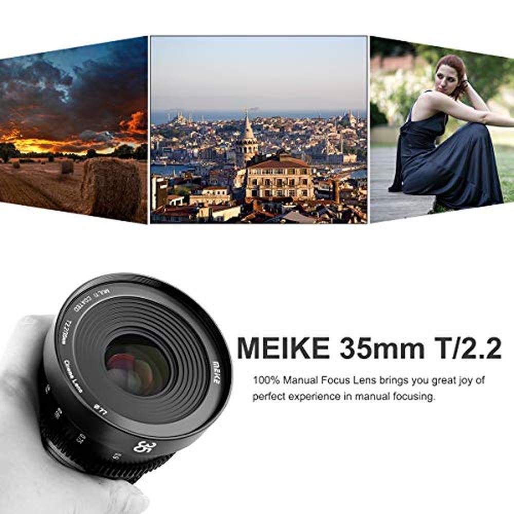 Meike 35mm: Meike 35mm T2.2 Mini Manual Focus Wide-Angle – Packaging