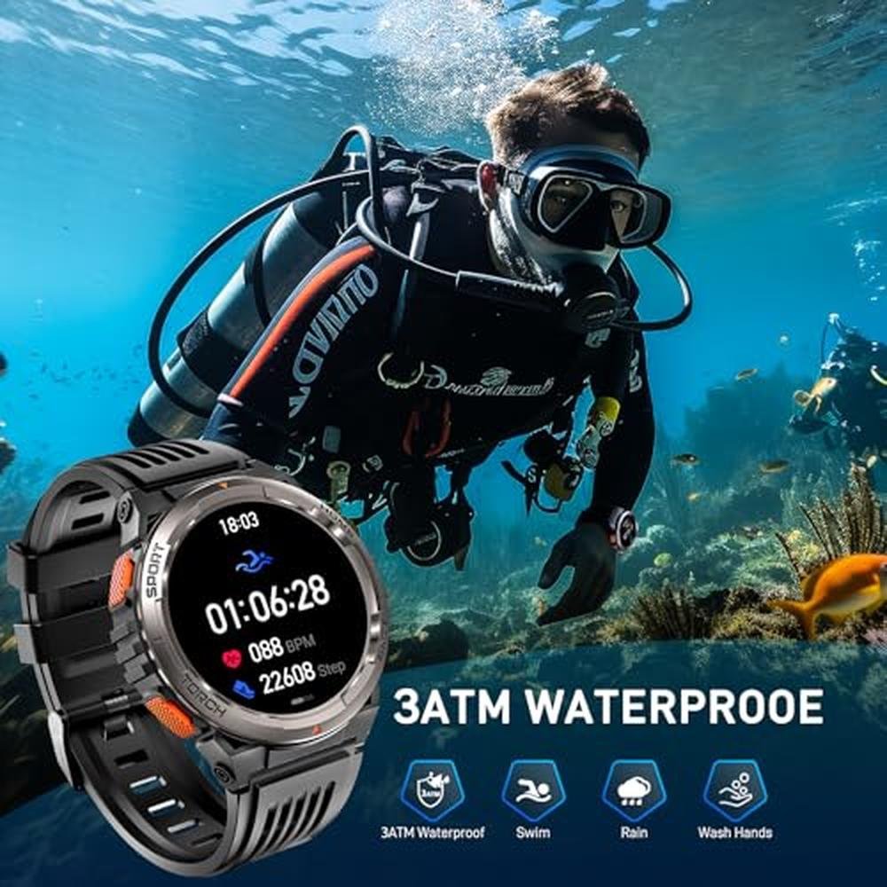 Military Watches: Leuceira Smart Watch with LED Flashlight – Packaging