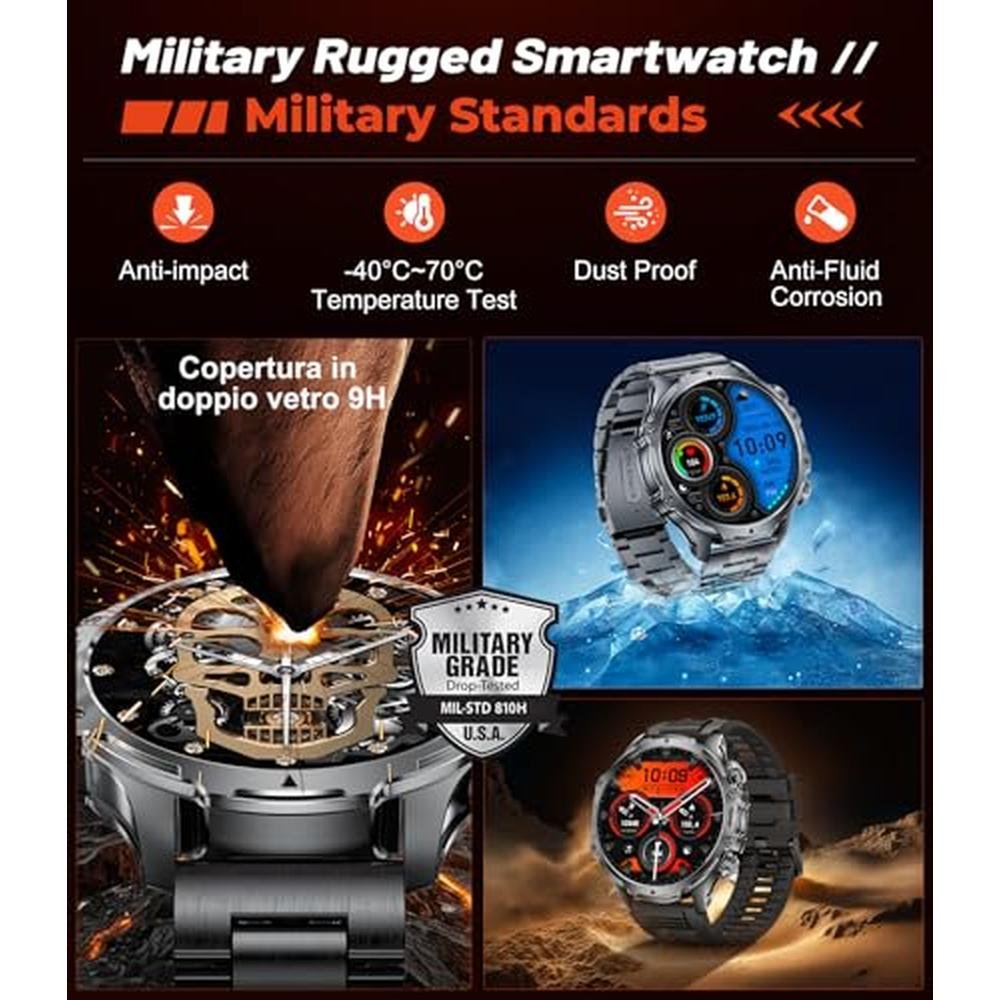 Tracker Military: Premium Smart Watch for Men 1.85 HD – Packaging