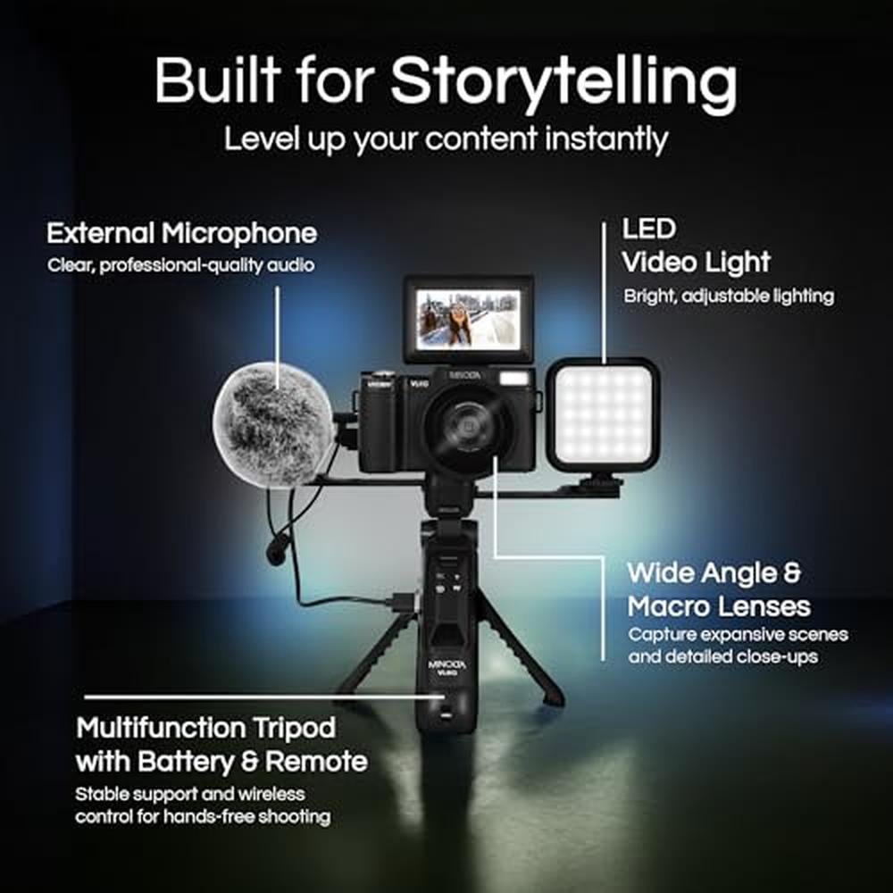 Minolta 64MP Digital Camera: Minolta Proshot 64MP 4K UHD – Packaging