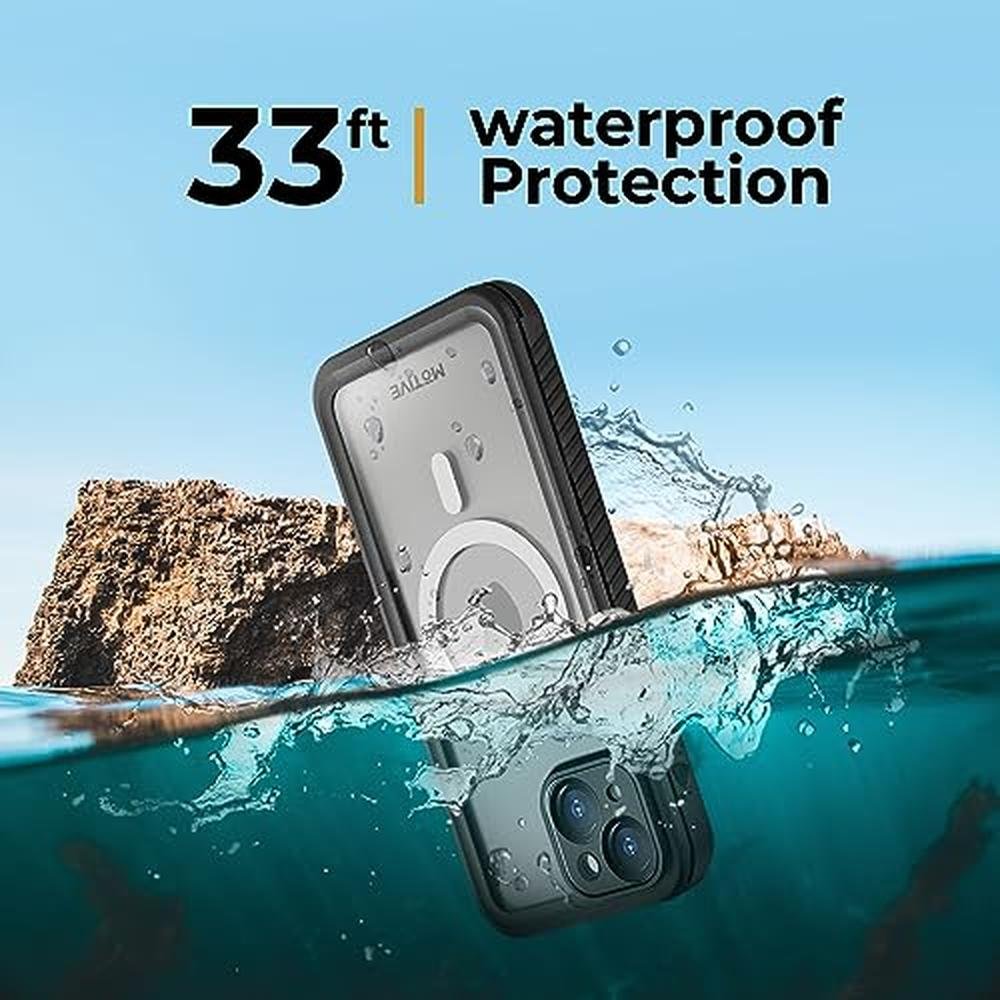 Case iPhone 15: MOTIVE Waterproof Case with Built-in Screen – Packaging
