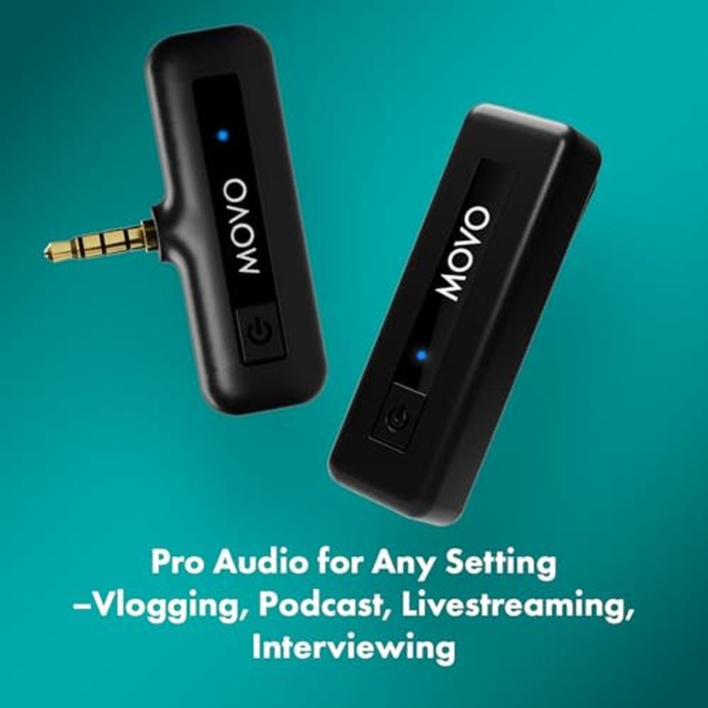 Camera Microphone: Movo Wireless Mini 2.4Ghz Transmitter – Packaging