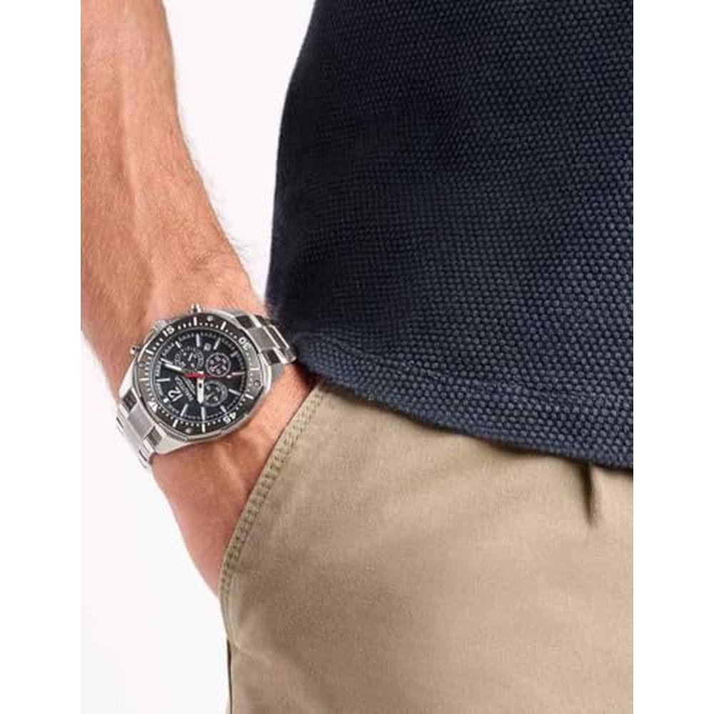 Nautica NCT Blue Sail: Stainless Steel Watch – In Use