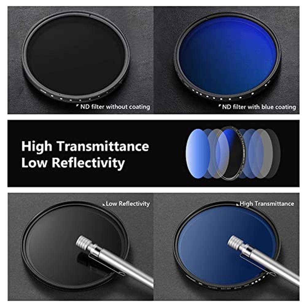 NEEWER 52mm Variable ND Filter ND2-ND400 (1-9 Stops) – Packaging