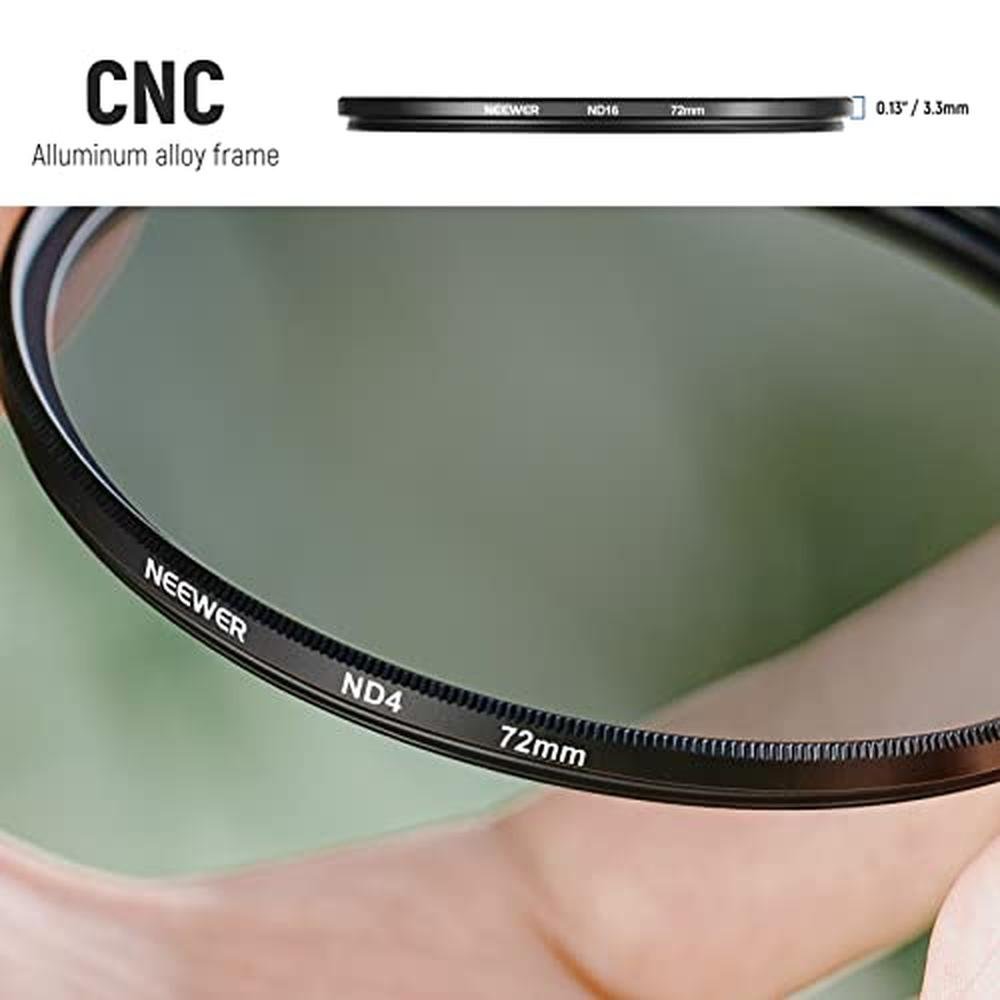 Neewer 72mm ND Filter Kit: ND2 ND4 ND8 ND16 – Packaging