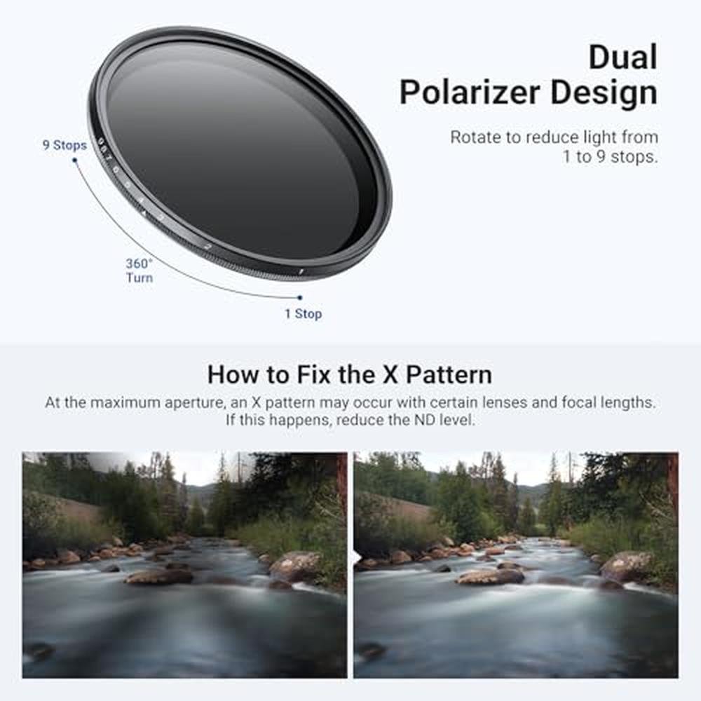 NEEWER Basics 55mm Variable ND Filter – Packaging