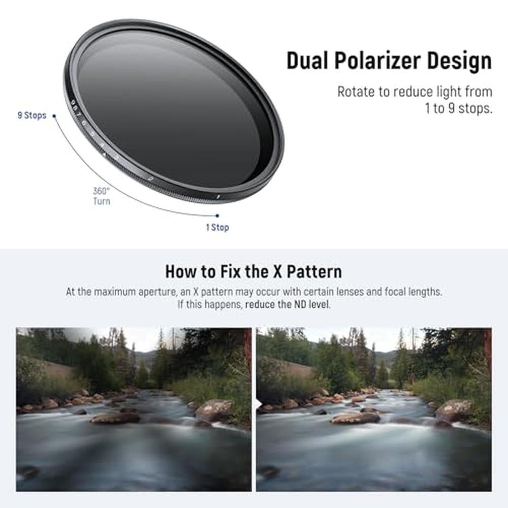 NEEWER Basics 82mm Variable ND Filter – Packaging