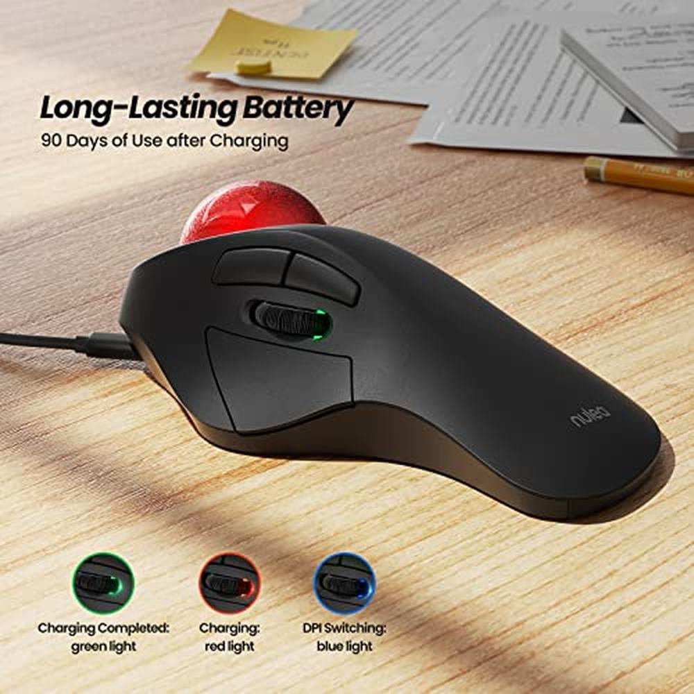 Trackball Mouse: Nulea Wireless Ergonomic Rechargeable – Packaging
