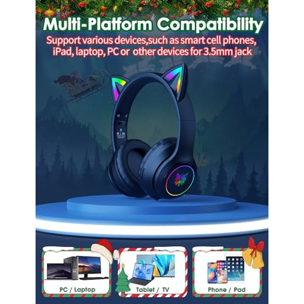 ONITOON Cat Ear Bluetooth Headphones for Kids & Adults – Packaging