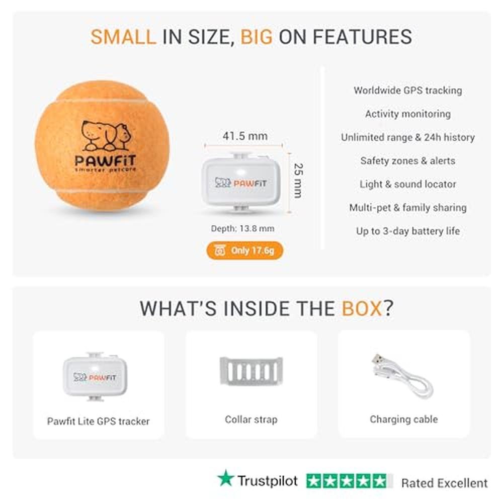 Pawfit Lite: GPS Tracker for Small Dogs – Packaging