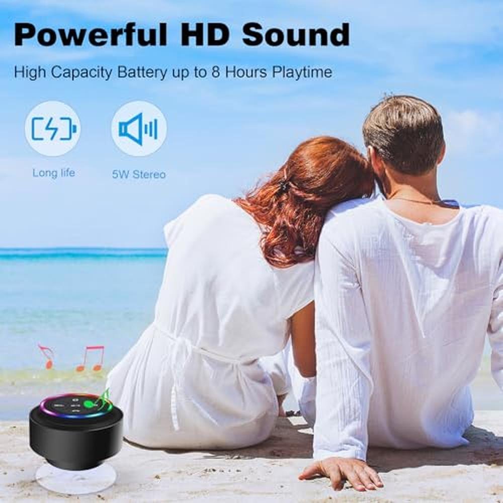 PEDVSTY Shower Speaker: Waterproof Bluetooth Speaker with – Packaging