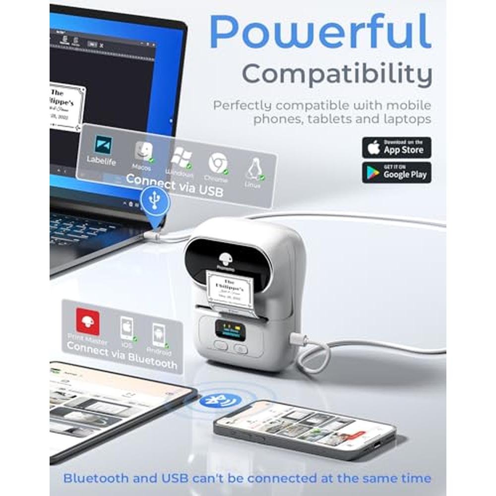 Label Printer: Phomemo M110 Portable Thermal Label Maker – Packaging