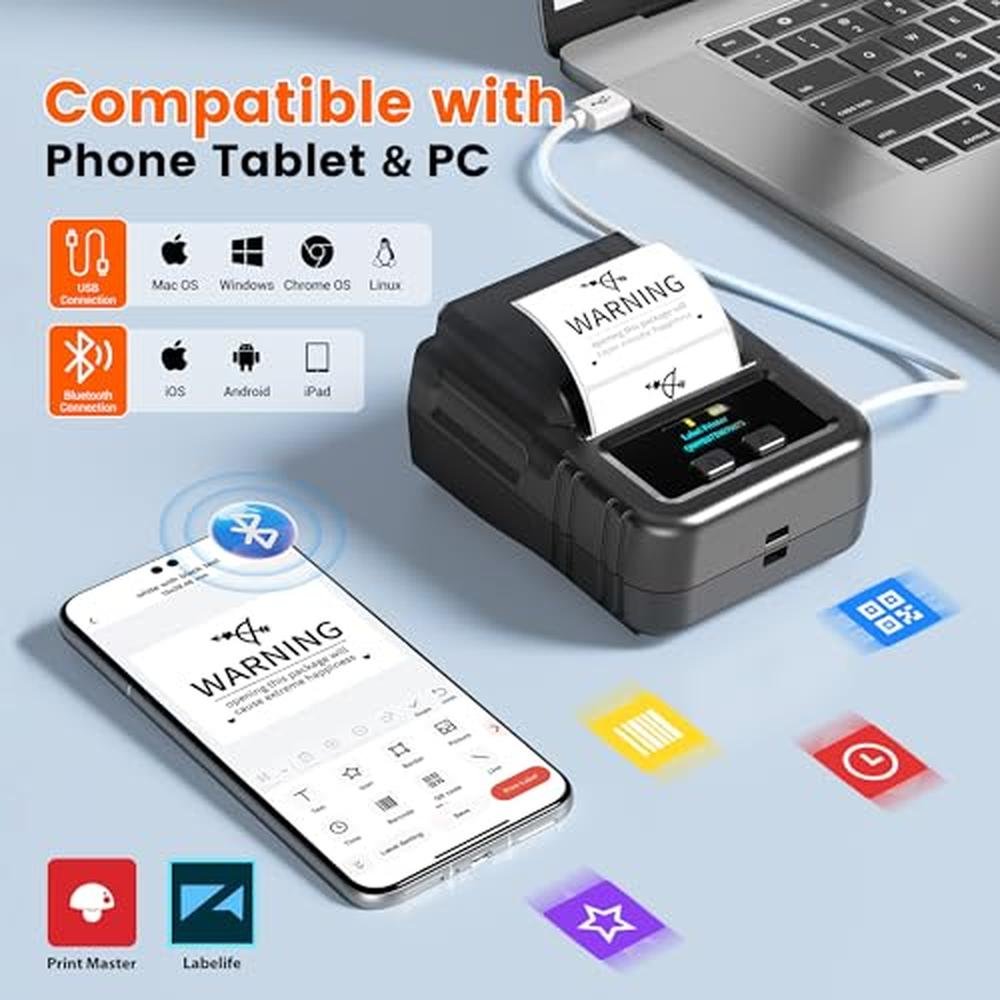 Label Maker: Phomemo M120 2-Inch Bluetooth Thermal Label – Packaging