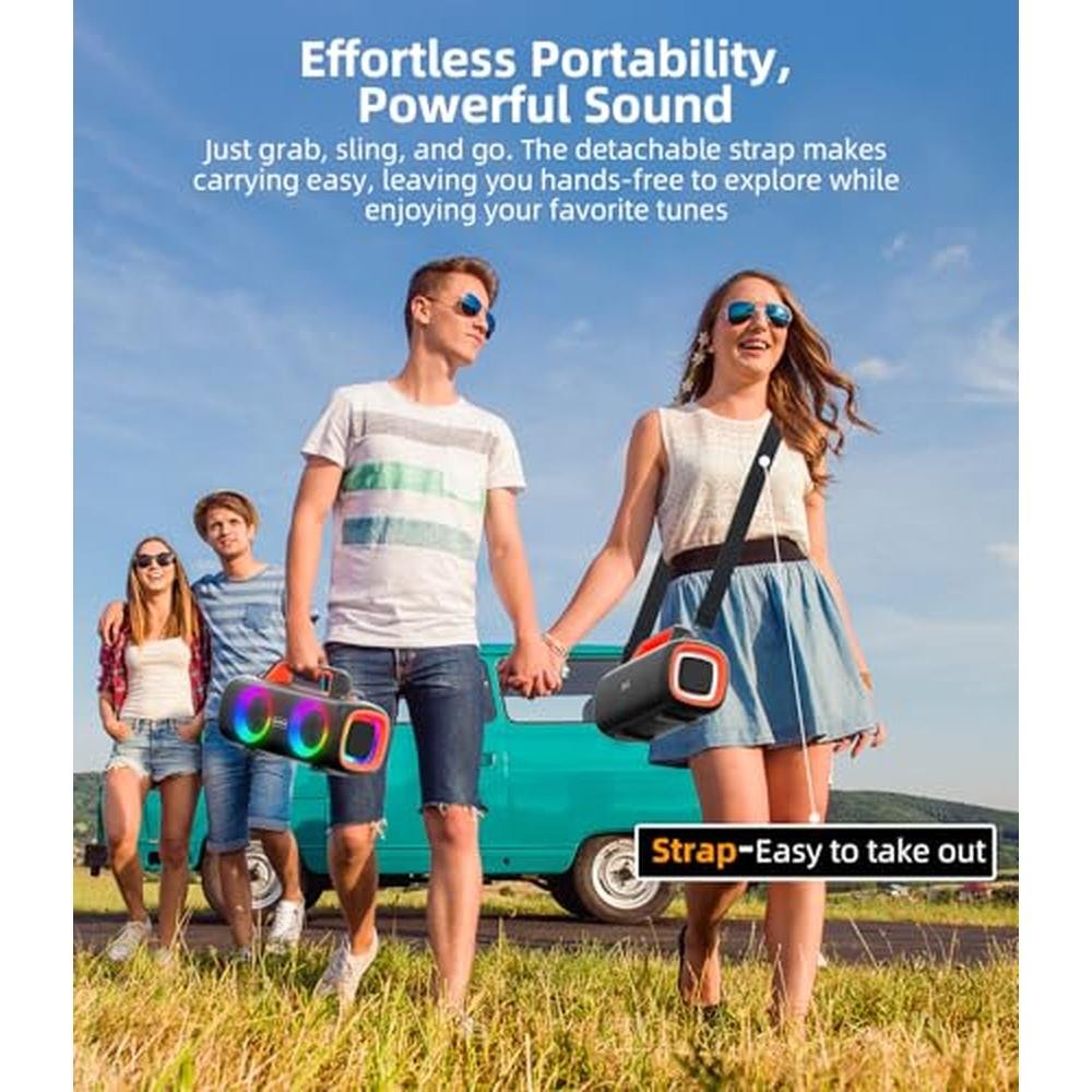 Speaker Outdoor: Portable Bluetooth 140W Loud Wireless – Packaging