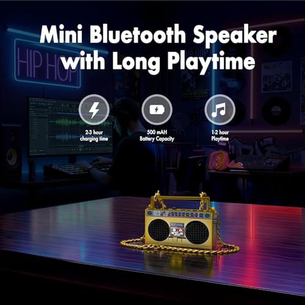 Bluetooth Speakers: Portable Retro Bluetooth Speaker with – Packaging