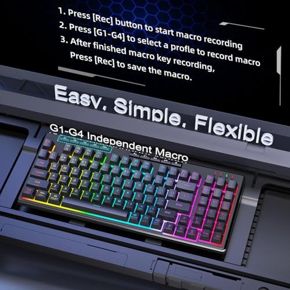 Gaming Keyboard: Redragon K517 Pro Wireless 94 Keys – Packaging
