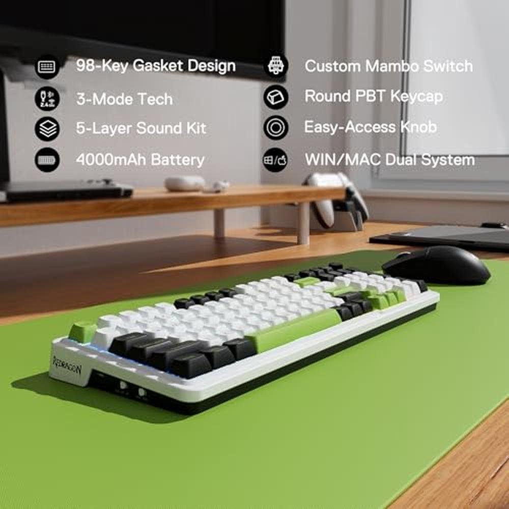 Redragon K686 Pro 98 Keys Wireless Gasket RGB Gaming – Packaging
