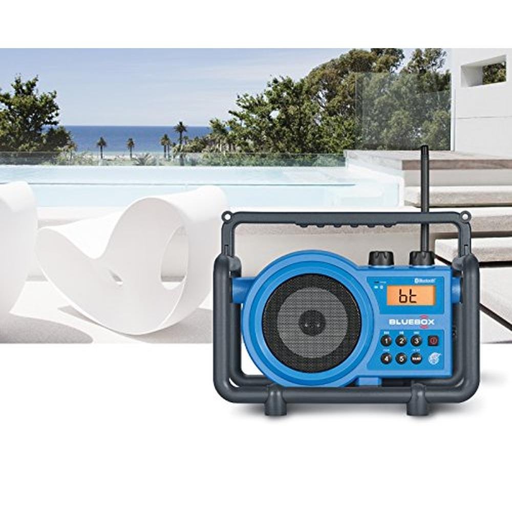 Sangean BB-100 BlueBox: Ultra-Rugged Digital AM/FM Receiver – Close-up Detail