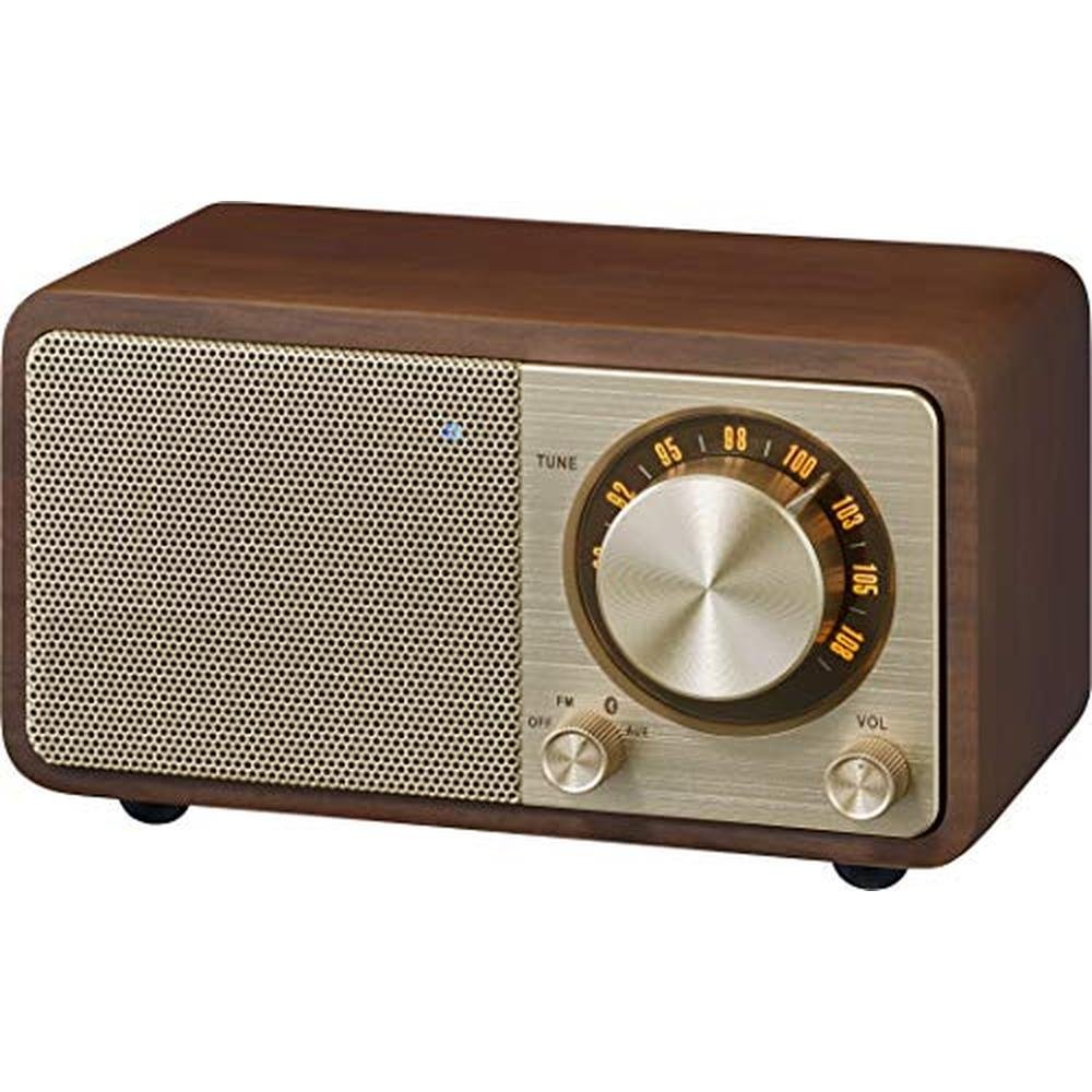 Sangean WR-7GW: Wood Cabinet Mini Bluetooth Speaker with FM – In Use