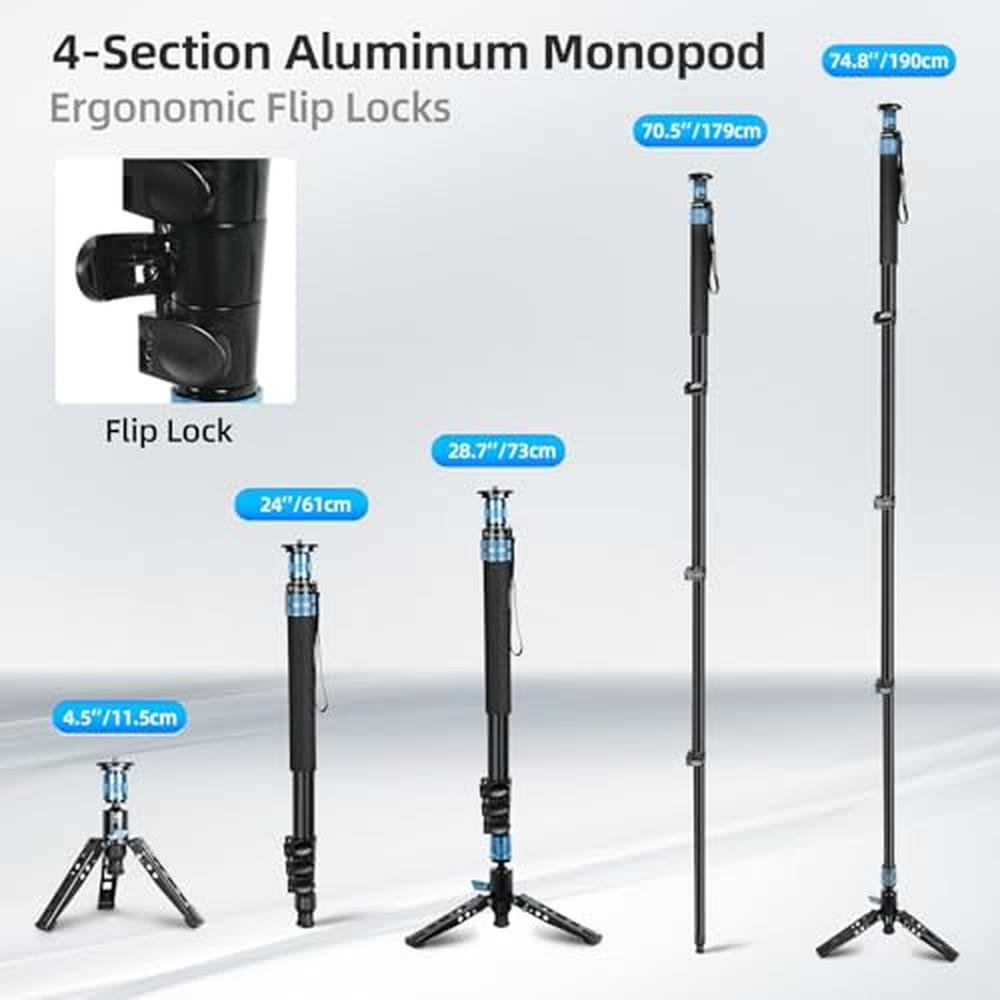 Monopod Sirui: SIRUI AM-404FL 74.8-Inch Aluminum Video – Packaging