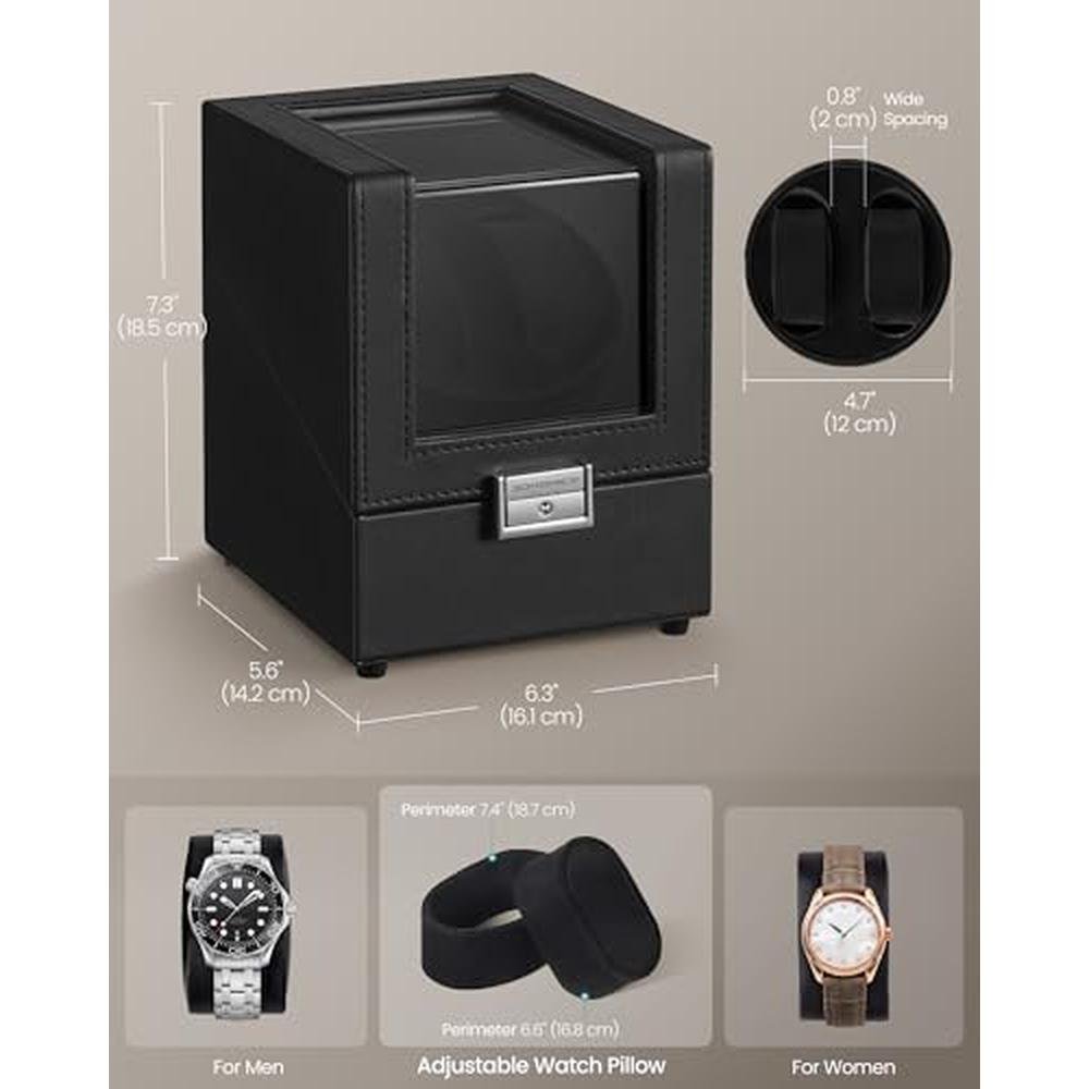 Automatic Black Watch Winder Box – Packaging