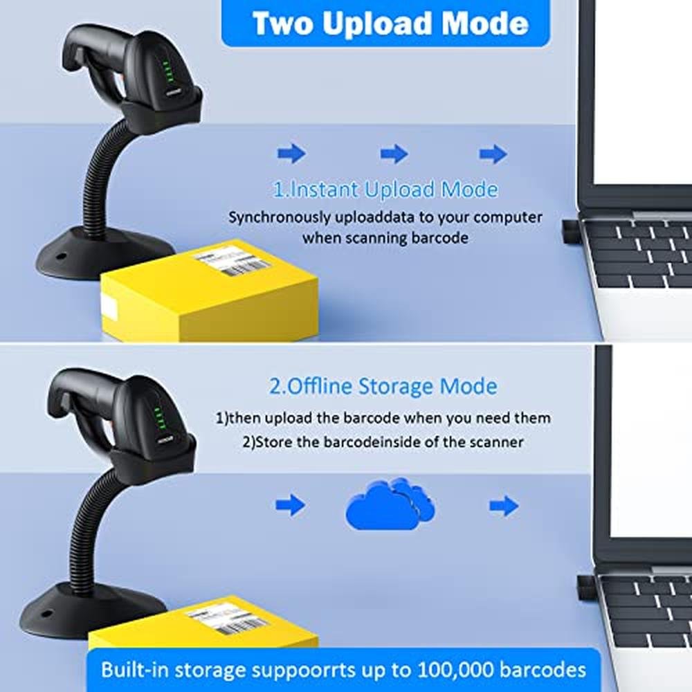 Barcode Scanner: Symcode Upgraded Wireless 2D MJ-4590DA – Packaging